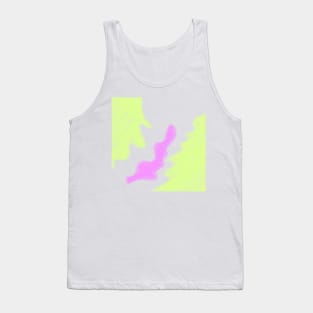 Green purple watercolor abstract art Tank Top